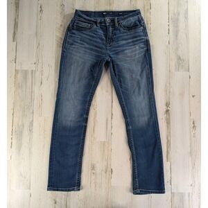BKE Buckle Jeans Mens Fits 28x28 Stretch Denim Alec Slim Straight Distressed*